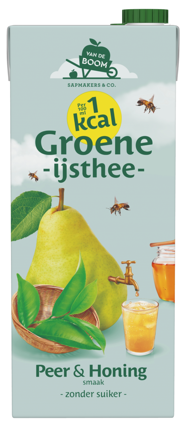 Groene ijsthee Peer – Honing