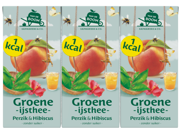 Groene ijsthee Perzik & Hibiscus (6x200ml)